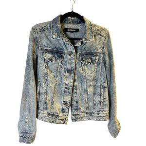 Express Acid Washed Distressed - Small Jean Jacket